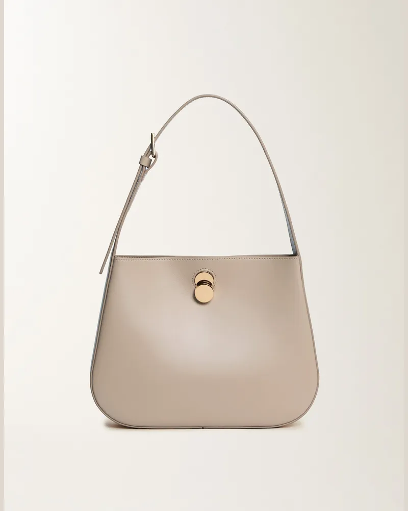 Fabiana Filippi Kleine Hobo Bag Eclissi Aus Kalbsleder, Marmorfarben - Frau Mini-tachen & Clutches Grau Grau