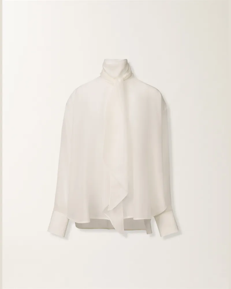 Fabiana Filippi Top Aus Crêpe De Chine, Weiß - Frau T-shirts & Tops Weiß Weiß