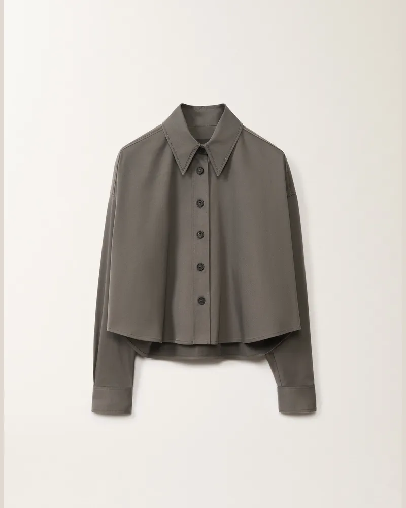 Fabiana Filippi Jacke Aus Gabardine, Bleifarben - Frau Blazer Grau Grau