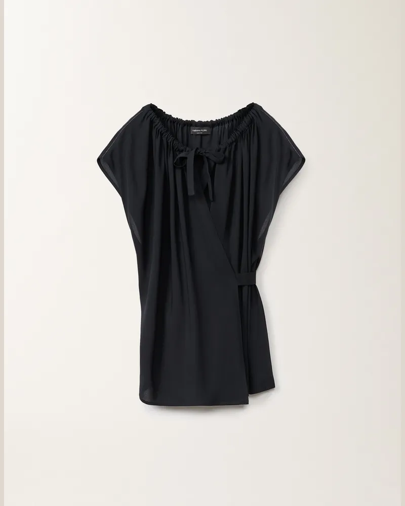 Fabiana Filippi Top Aus Stretch-sablé, Nachtblau - Frau T-shirts & Tops Blau Blau