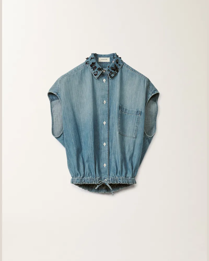 Fabiana Filippi Hemd Aus Chambray, Hellblau - Frau Hemden Blau Blau