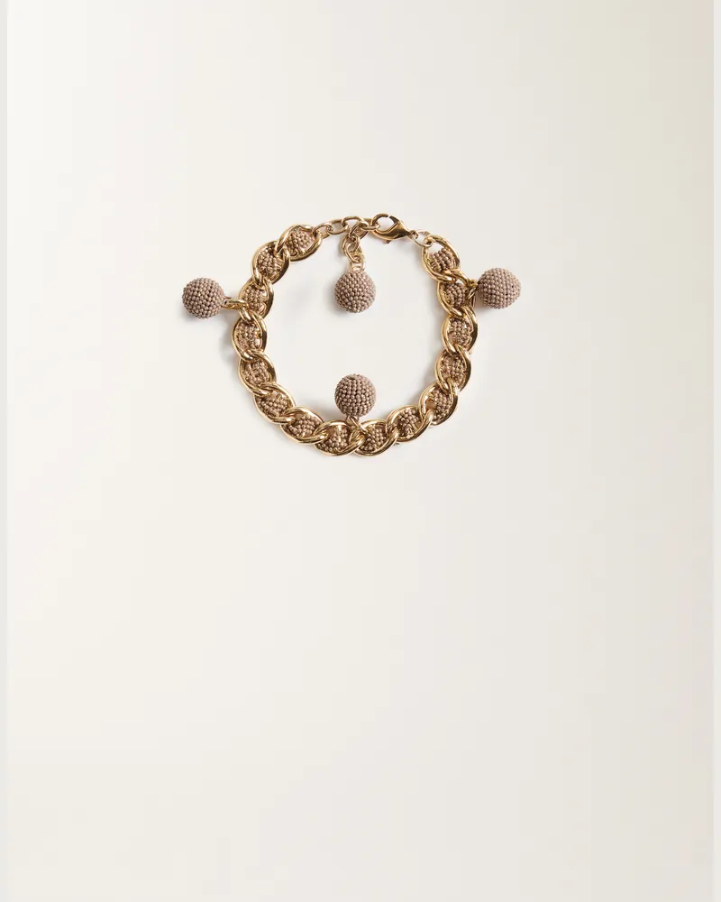 Fabiana Filippi Armband Aus Diamantfaden, Kamelfarben - Frau Schmuck Gold Gold