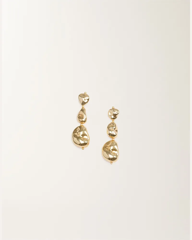 Fabiana Filippi Ohrringe Mit Drei Knötchen - Frau Schmuck Gold Gold