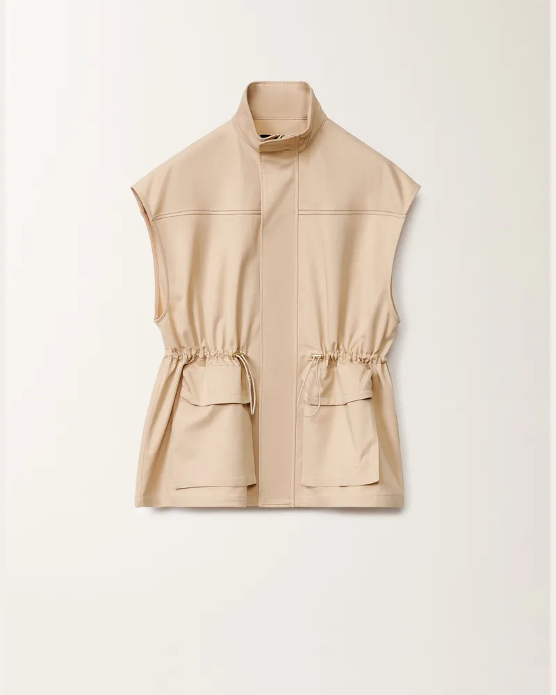 Fabiana Filippi Saharajacke Aus Baumwollgabardine, Sand - Frau Mäntel Sand Sand