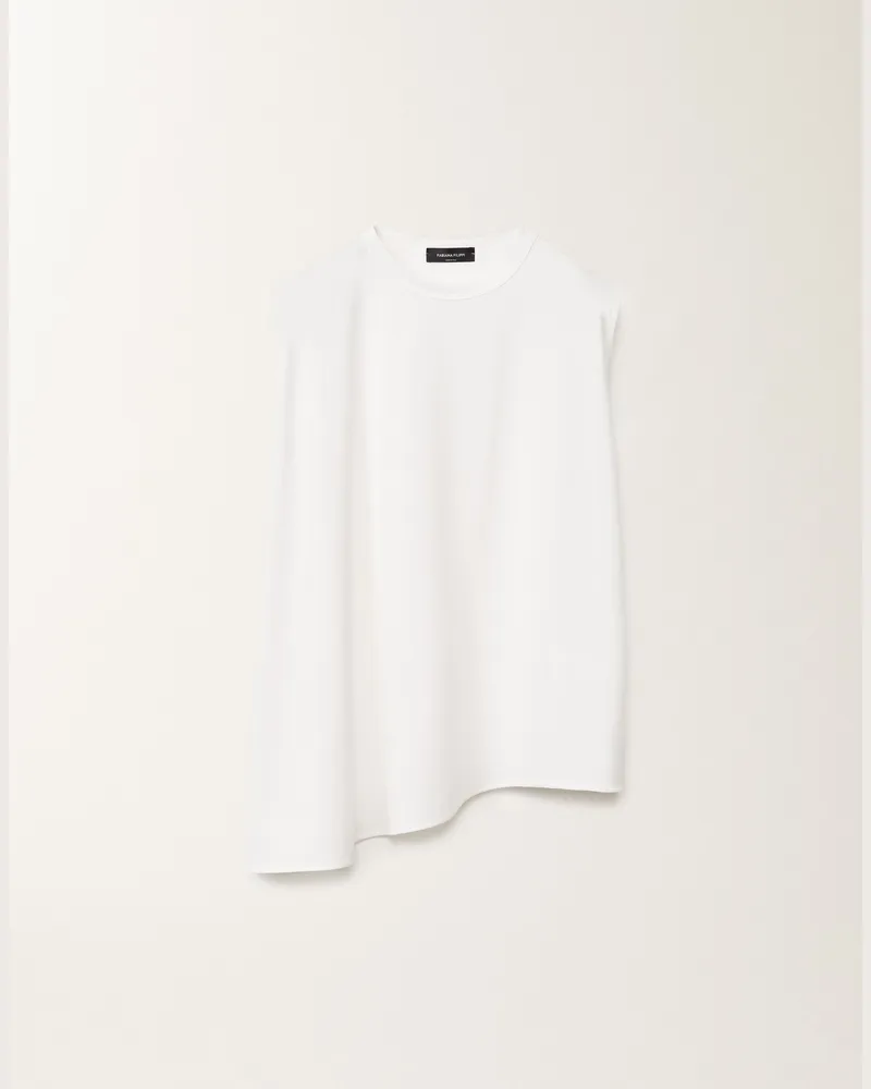 Fabiana Filippi Top Aus Jersey, Weiß - Frau T-shirts & Tops Weiss Weiss