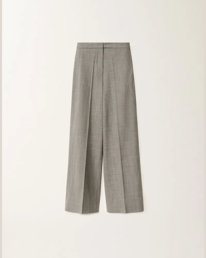 Fabiana Filippi Hose Spoleto Aus Cool Wool, Felsgrau Meliert - Frau Hosen Grau Grau