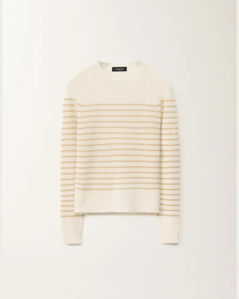 Fabiana Filippi Pullover Aus Aufgerautem Kaschmir, Gold - Frau Strickwaren Gelb Gelb