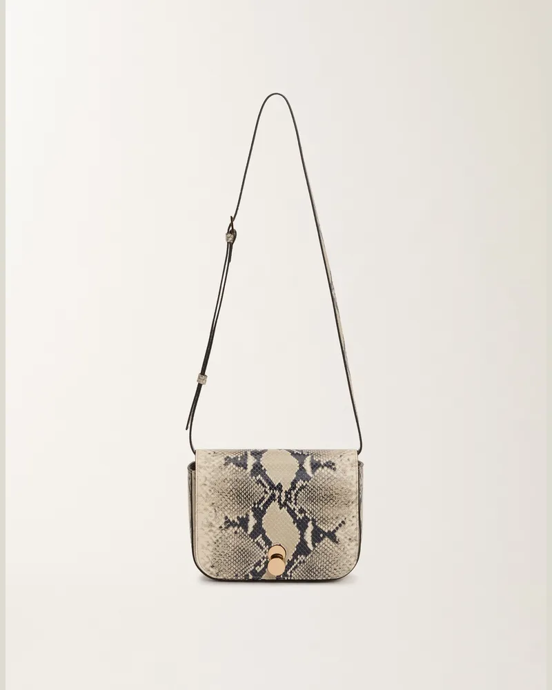 Fabiana Filippi Mini-messenger Bag Eclissi Aus Kalbsleder Mit Pythonprint, Mastix - Frau Umhängetaschen Weiss Weiss