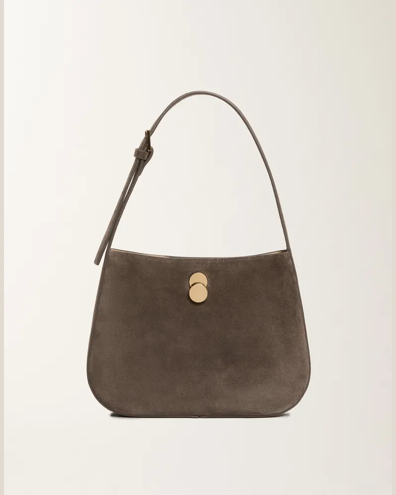 Fabiana Filippi Kleine Eclissi Hobo-tasche Aus Wildleder, Rauch - Frau  Grau Grau