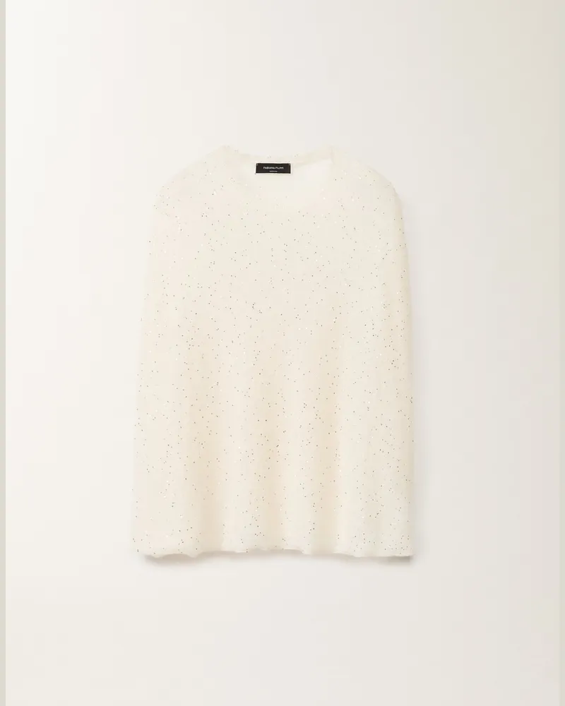Fabiana Filippi Cape Aus Mohair, Mastix - Frau Strickwaren Weiss Weiss