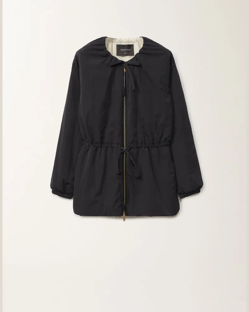 Fabiana Filippi Jacke Aus Funktionsgewebe Mit Krauser Oberfläche, Nachtblau - Frau Mäntel Blau Blau