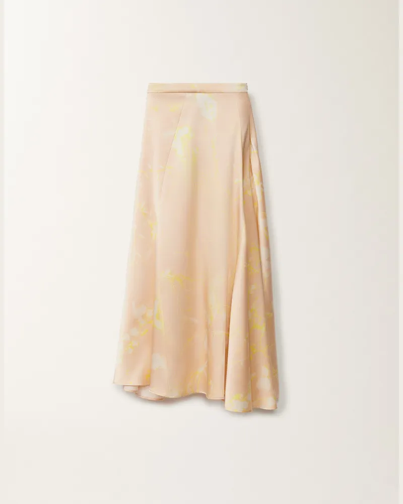 Fabiana Filippi Midirock Mit Print Tilia Aus Seide, Puderrosa - Frau Röcke Rosa Rosa