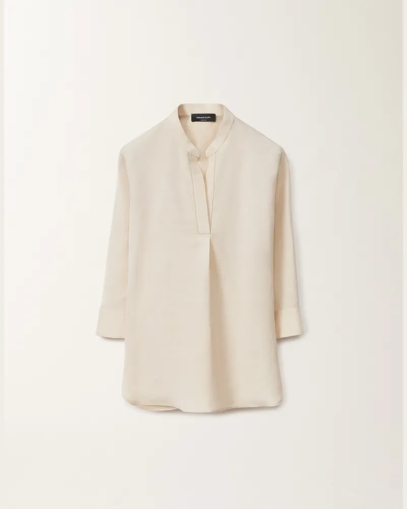 Fabiana Filippi Bluse Aus Leinen Und Viskose, Sand Hell - Frau Hemden Sand Sand