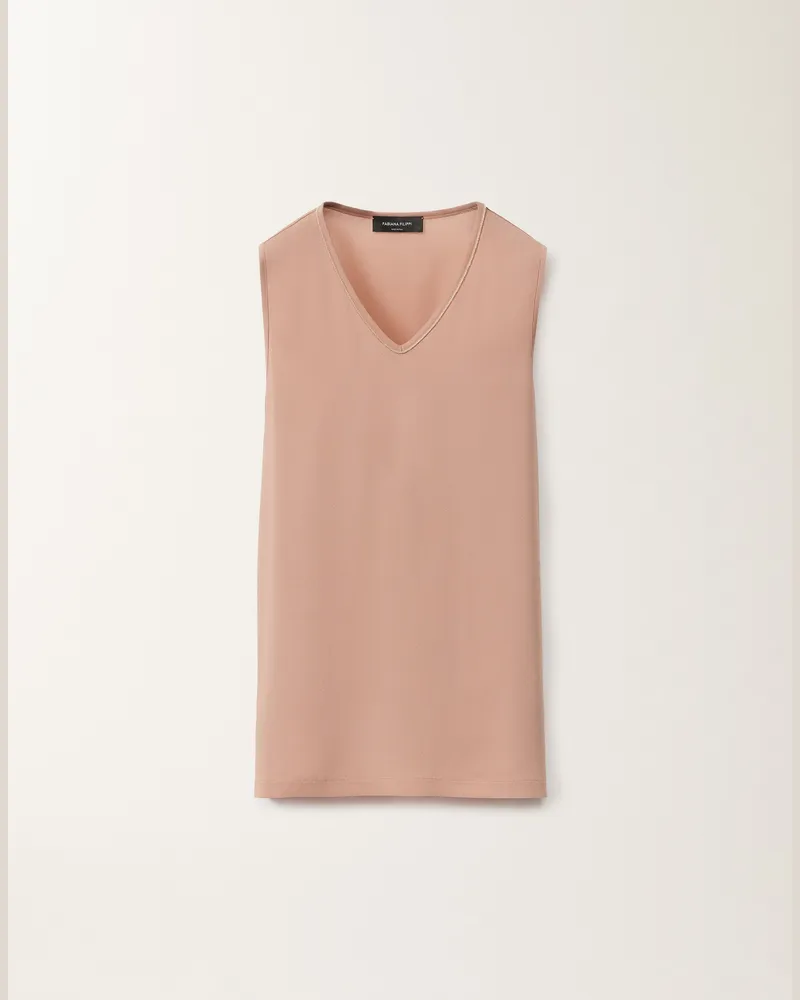 Fabiana Filippi Top Aus Stretchigem Sablé, Blush - Frau T-shirts & Tops Rosa Rosa