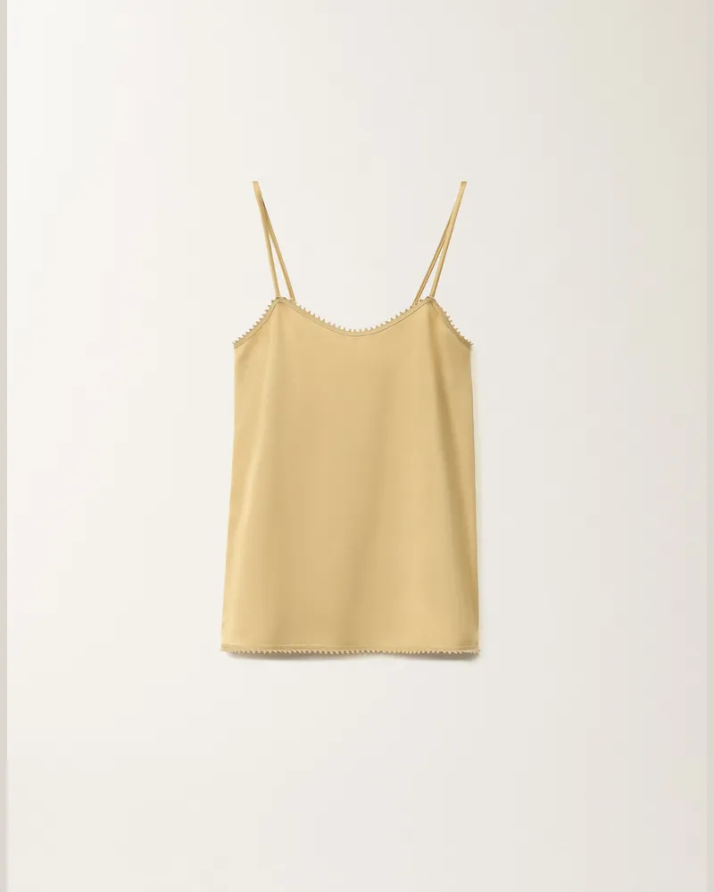 Fabiana Filippi Lingerie-top Aus Satin In Viskose, Gold - Frau T-shirts & Tops Gelb Gelb