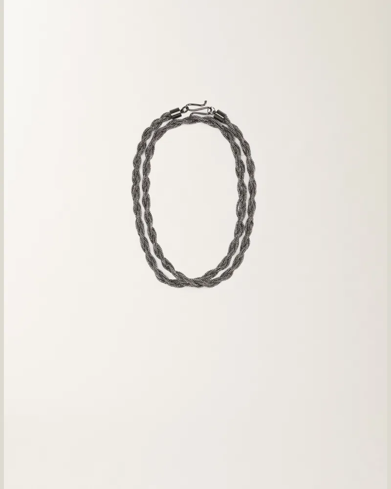 Fabiana Filippi Torchon-halskette Aus Diamantfaden, Schwarz - Frau Schmuck Schwarz Schwarz