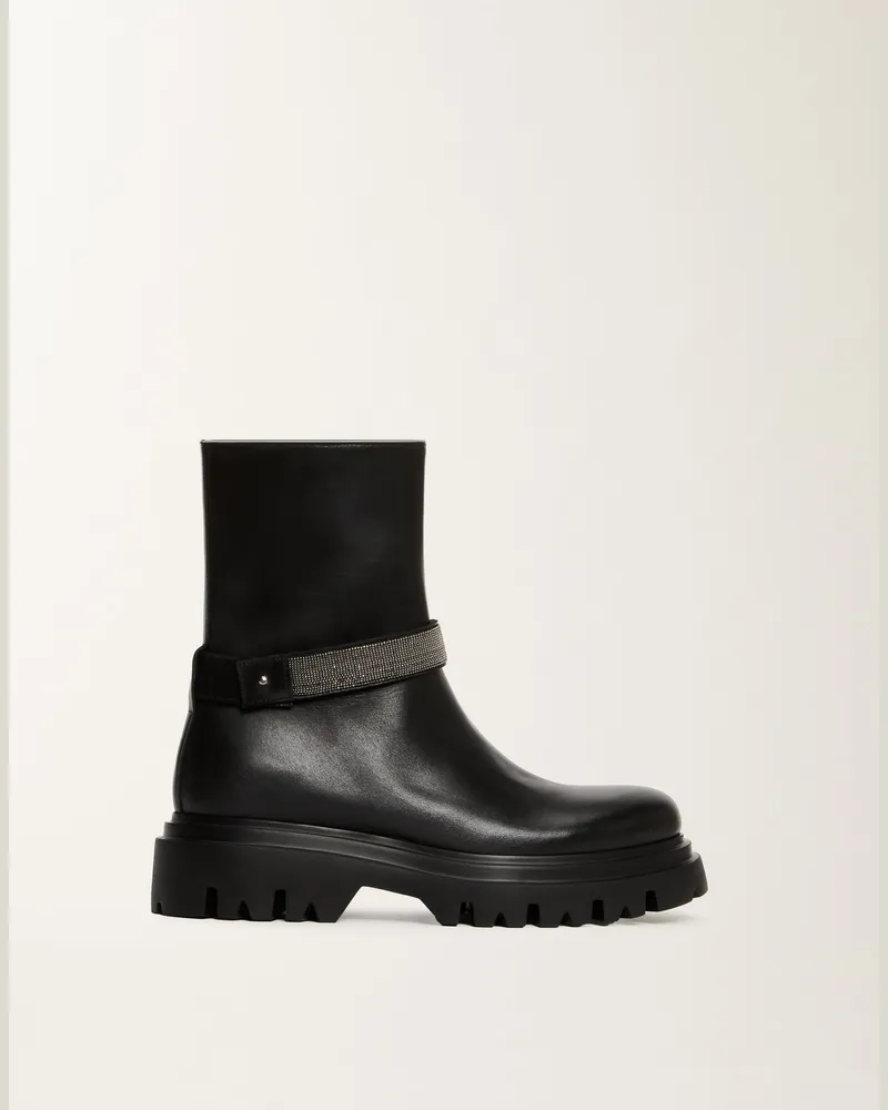 Fabiana Filippi Bikerstiefel Aus Kalbsleder, Schwarz - Frau  Schwarz Schwarz