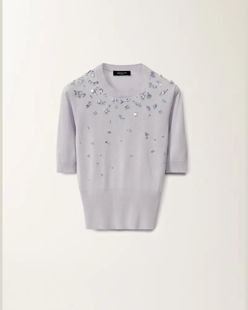Fabiana Filippi Pullover Aus Baumwolle, Malve - Frau Strickwaren Lavendel Lavendel