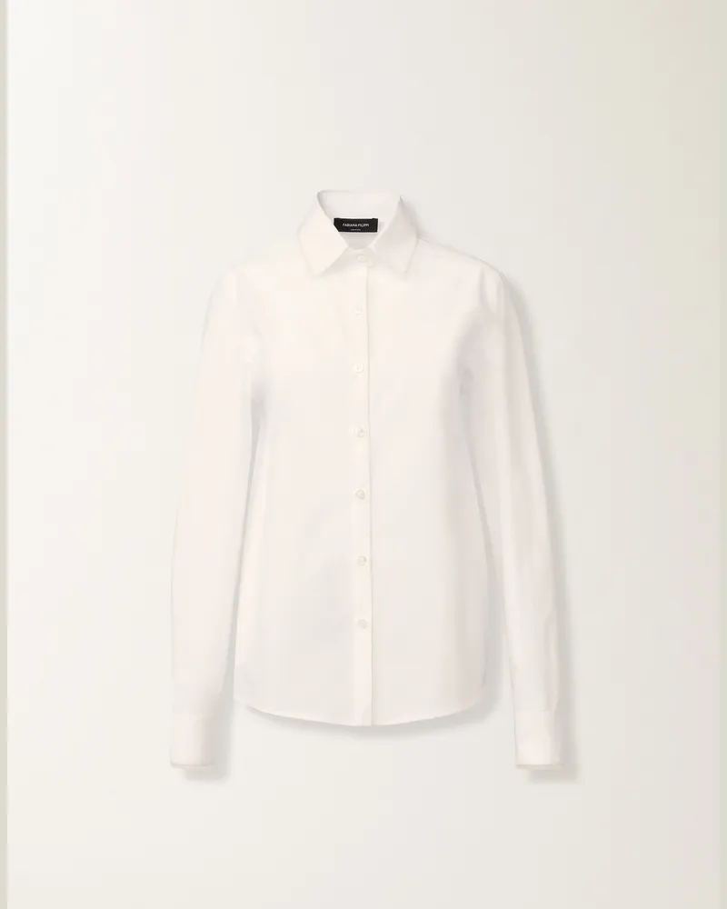 Fabiana Filippi Bluse Aus Popeline, Weiß - Frau Hemden Weiß Weiß