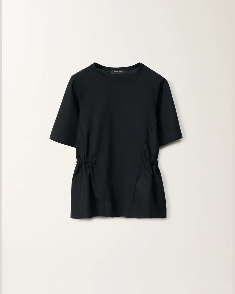 Fabiana Filippi T-shirt Aus Jersey, Nachtblau - Frau T-shirts & Tops Blau Blau
