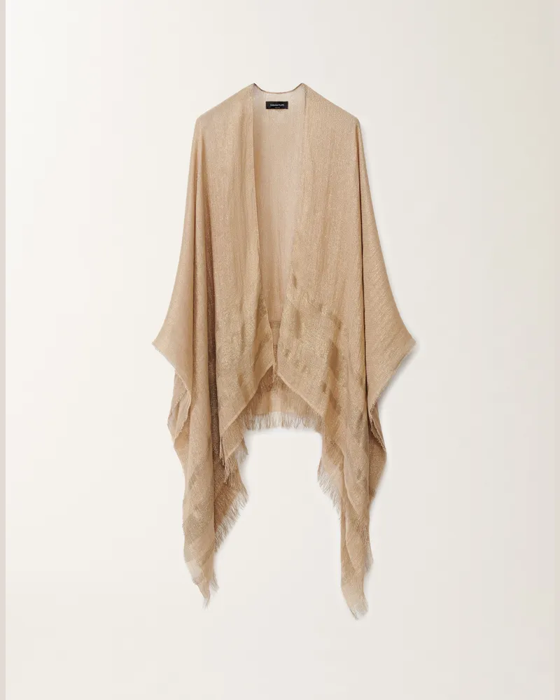 Fabiana Filippi Cape Aus Viskose, Sand - Frau Schals & Schultertüchers Sand Sand
