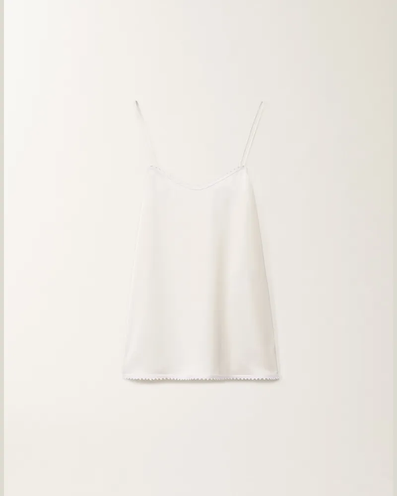 Fabiana Filippi Lingerie-top Aus Satin In Viskose, Weiß - Frau T-shirts & Tops Weiss Weiss