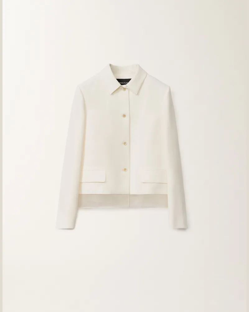 Fabiana Filippi Chasseur-jacke Aus Leinen Und Viskose, Weiß - Frau Blazer Weiss Weiss
