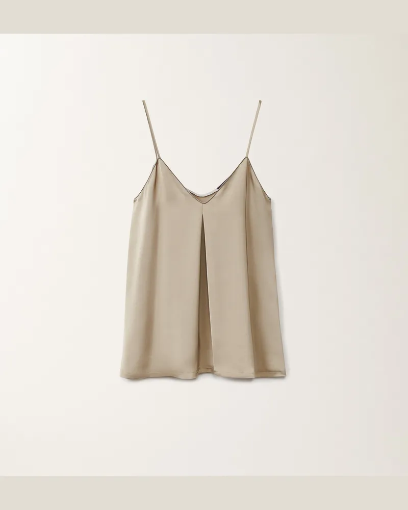 Fabiana Filippi Lingerie-top Aus Satin In Viskose, Schlammbraun - Frau T-shirts & Tops Vanille Vanille