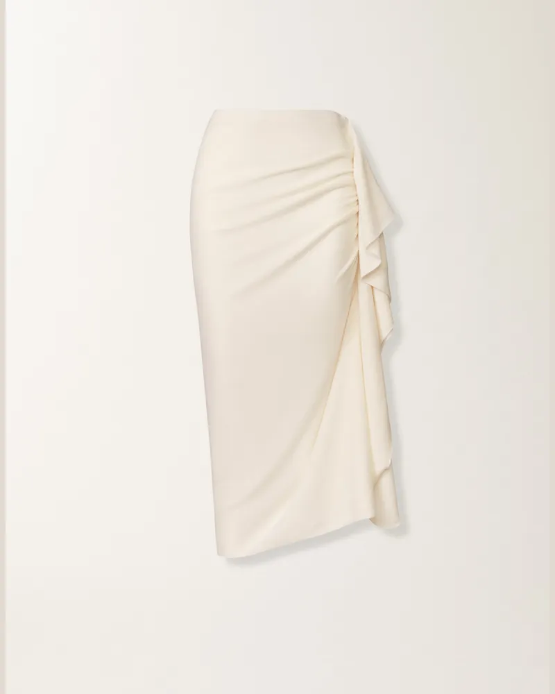 Fabiana Filippi Wickelrock In Platin, Raffia - Frau Röcke Weiß Weiß