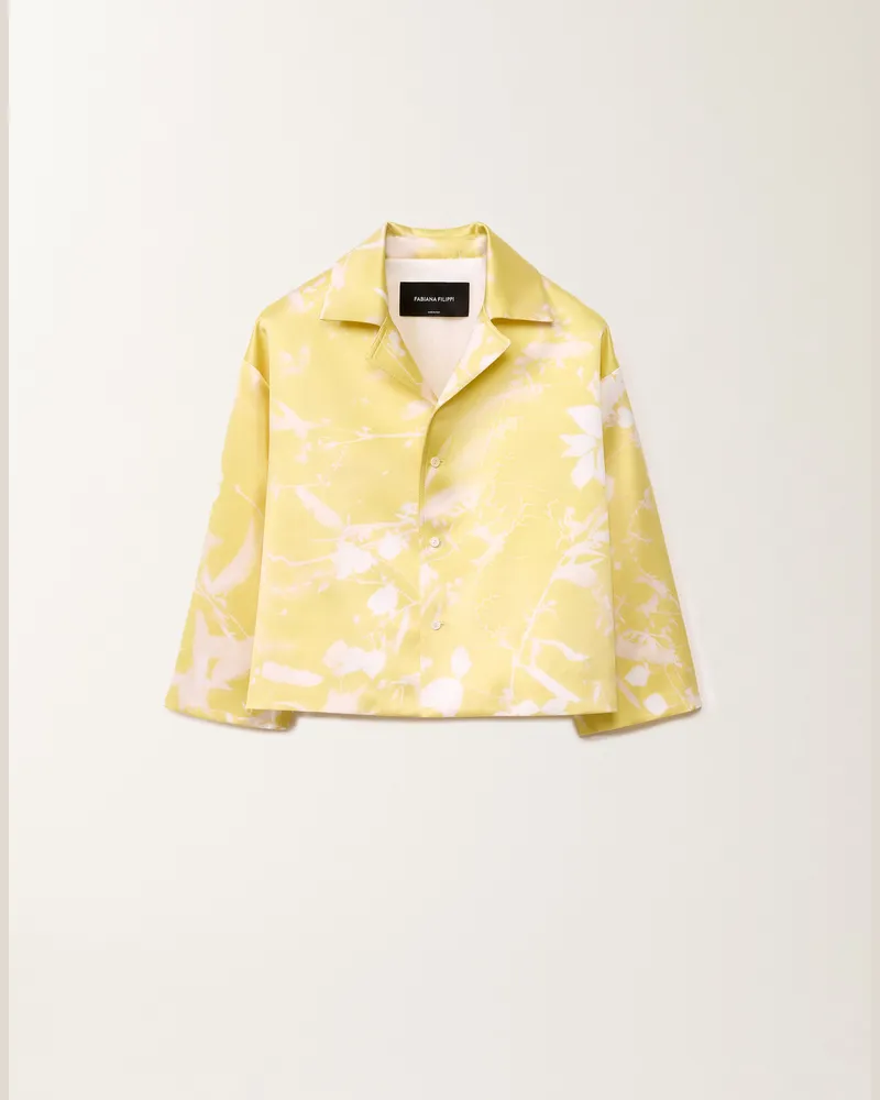 Fabiana Filippi Jacke Mit Print Tilia Aus Seide, Zederfarben - Frau Blazer Gelb Gelb