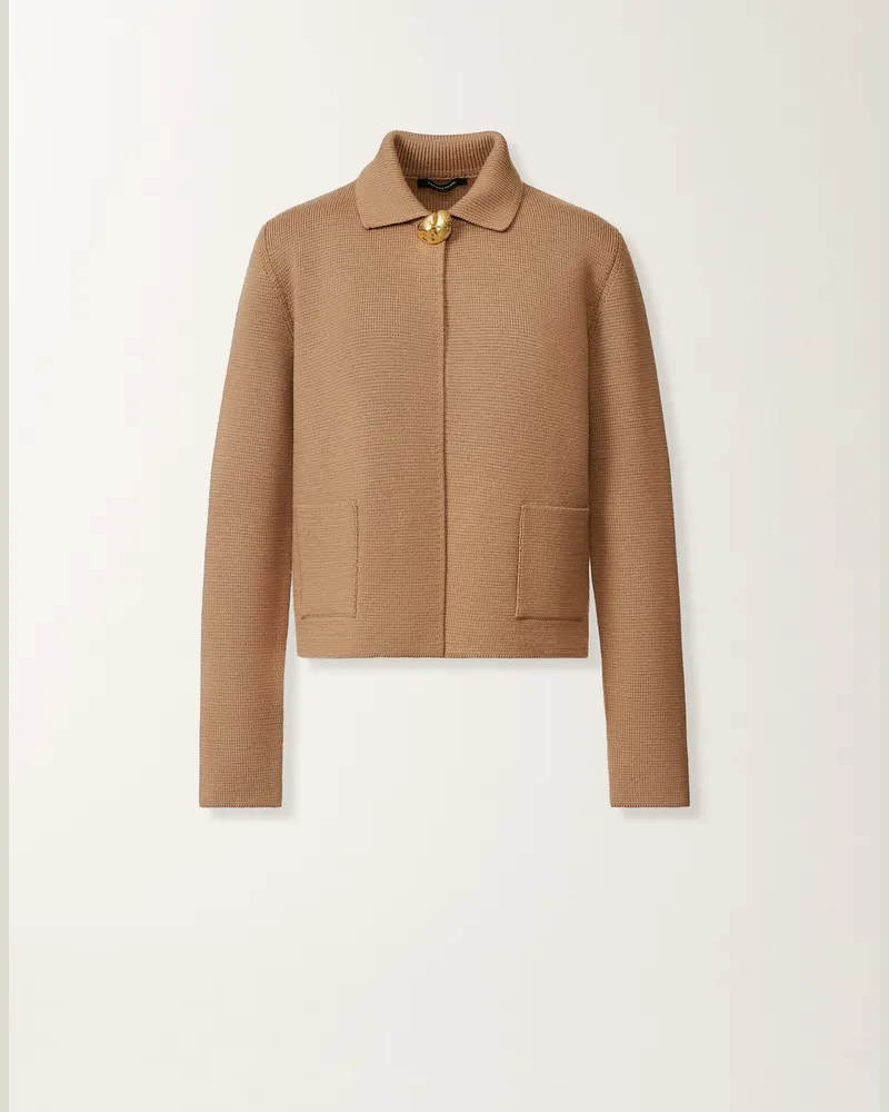 Fabiana Filippi Jacke Aus Merinowolle, Weidenfarben - Frau Blazer Braun Braun