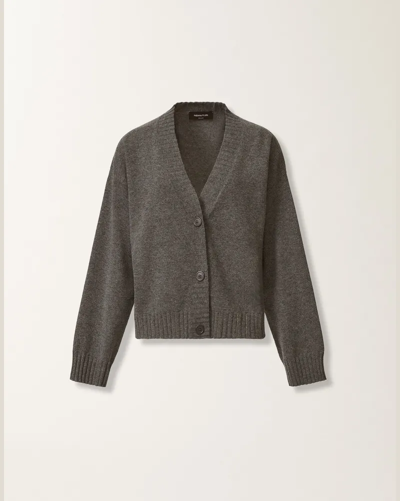 Fabiana Filippi Cardigan Aus Platinum, Blei - Frau Strickwaren Rosa Rosa