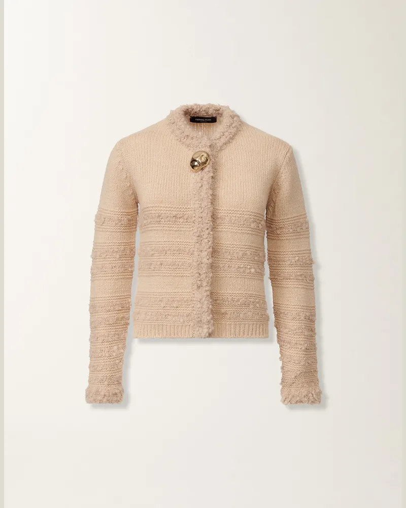 Fabiana Filippi Cardigan Aus Kamel, Albinofarben - Frau Strickwaren Braun Braun
