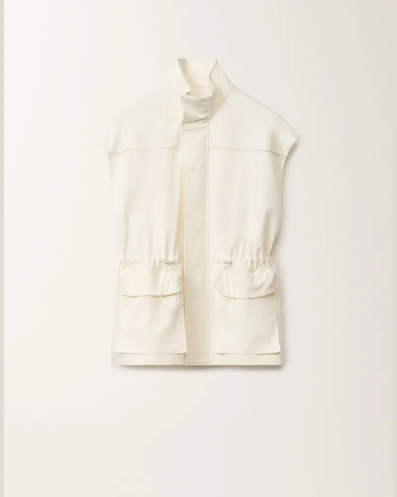 Fabiana Filippi Saharajacke Aus Baumwollgabardine, Weiß - Frau Mäntel Weiss Weiss