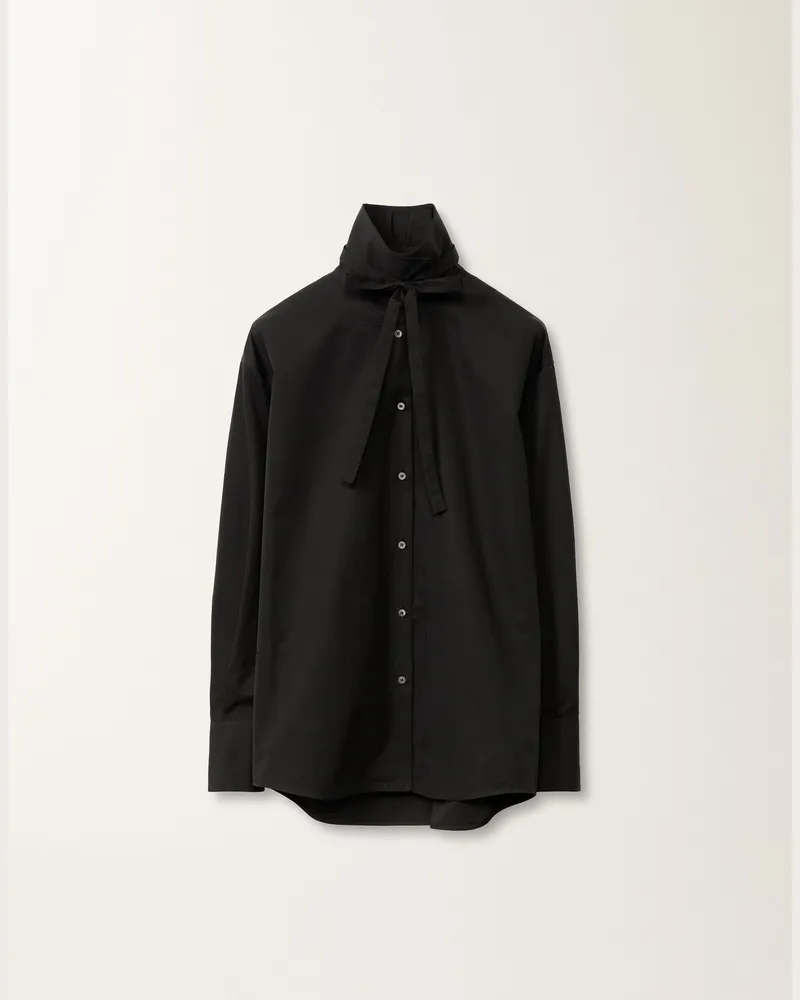 Fabiana Filippi Boyfriend-bluse Aus Popeline, Schwarz - Frau Hemden Schwarz Schwarz