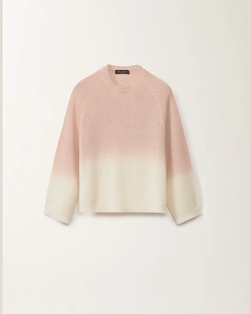 Fabiana Filippi Cape Aus Nuanciertem Platin, Blush - Frau Strickwaren Rosa Rosa