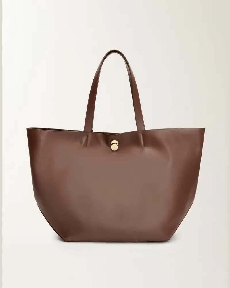 Fabiana Filippi Tote Bag Eclissi Aus Glattem Nappaleder, Ebenholzbraun - Frau Handtachen Braun Braun