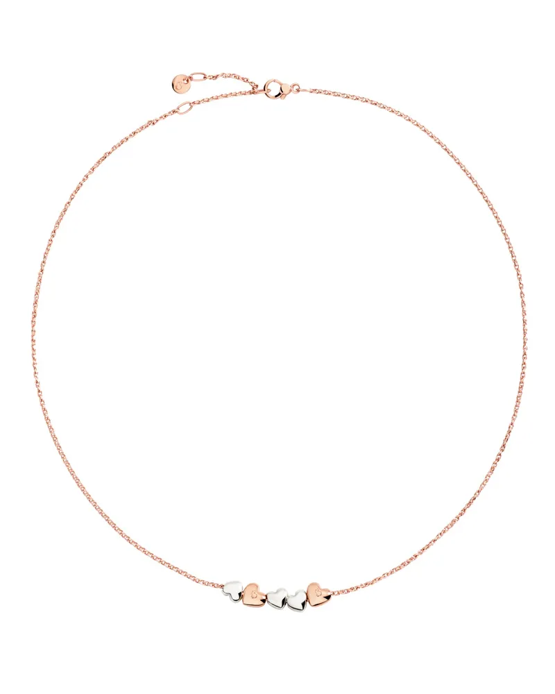 DoDo HALSKETTE HERZ AUS ROSÉGOLD UND SILBER Roségold