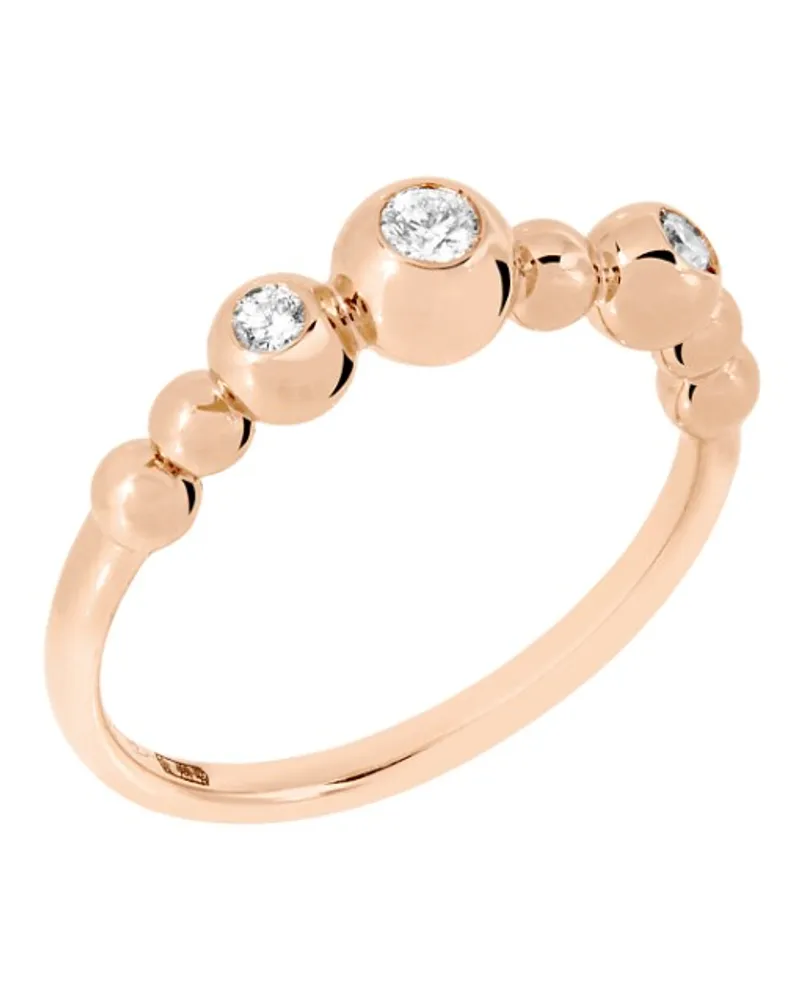 DoDo RING BOLLICINE ROSÉGOLD UND WEISSE DIAMANTEN Roségold