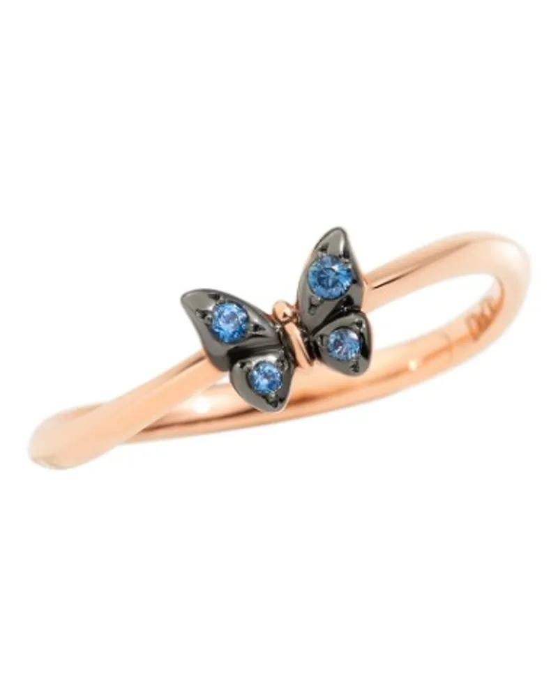 DoDo RING SCHMETTERLING ROSÉGOLD UND SAPHIRE Roségold