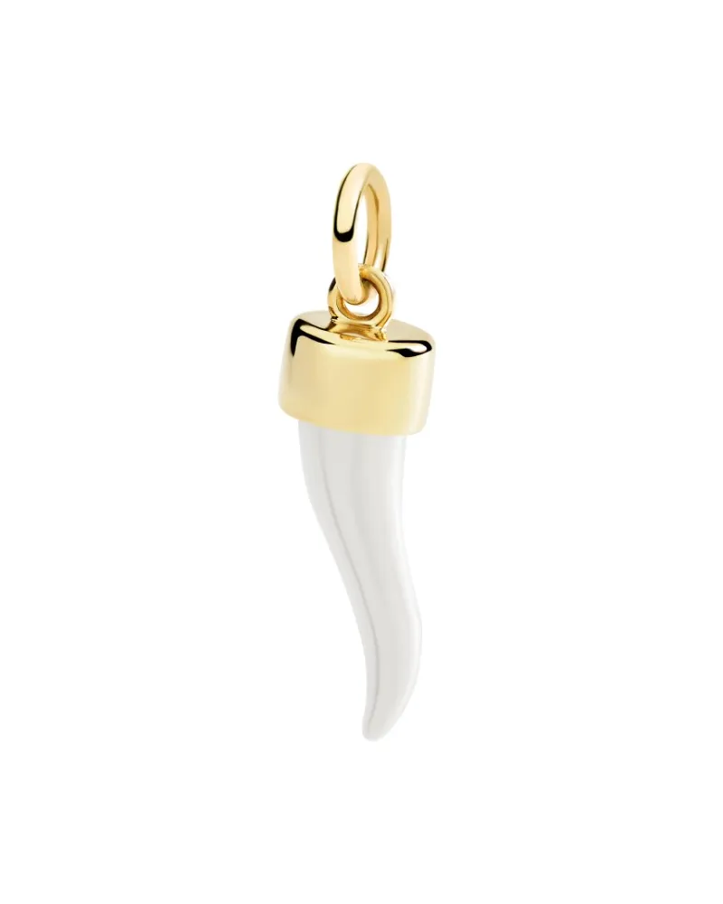 DoDo ANHÄNGER HORN AUS GELBGOLD UND SILBER Silber