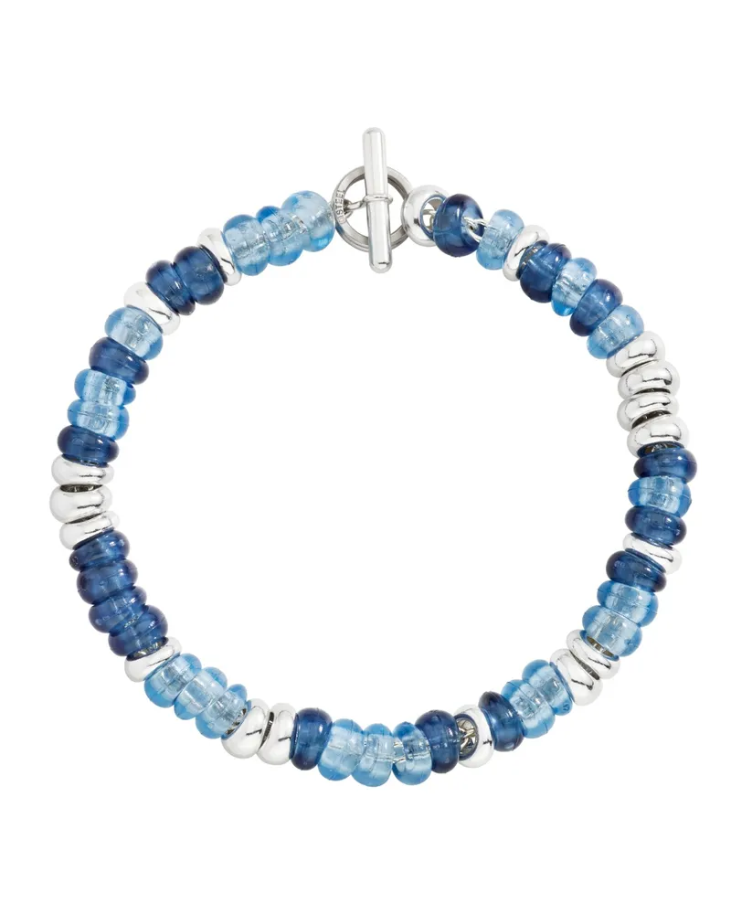 DoDo ARMBAND RONDELLE AUS SILBER UND RECYCELTEM KUNSTSTOFF Blau