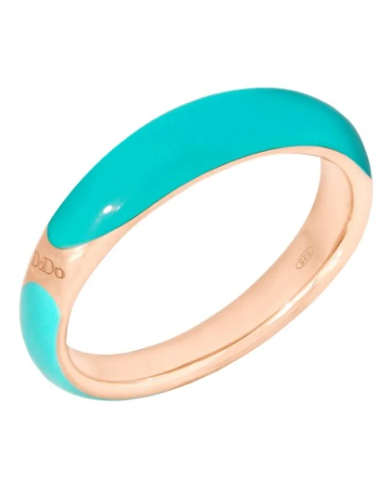 DoDo RING RONDELLE SILBER VERGOLDET UND EMAILLE Blau