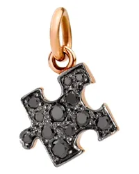 DoDo ANHÄNGER PUZZLE ROSÉGOLD UND DIAMANTEN BLACK Schwarz