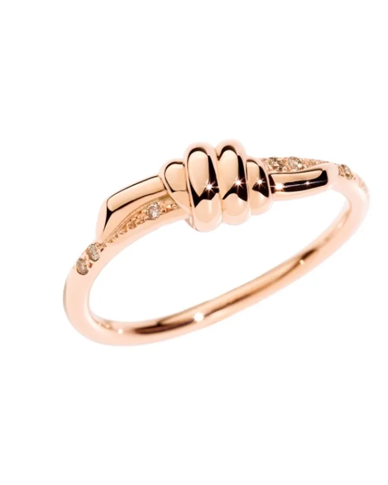 DoDo RING NODO ROSÉGOLD UND DIAMANTEN BROWN Braun