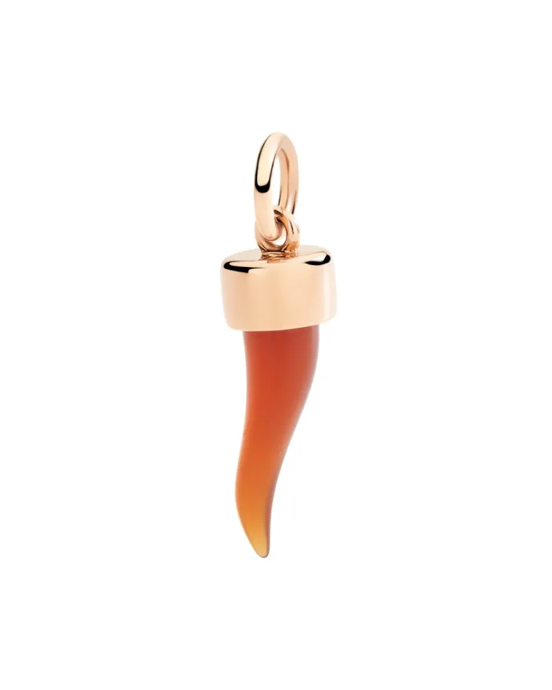 DoDo ANHÄNGER HORN AUS ROSÉGOLD UND KARNEOL Gold