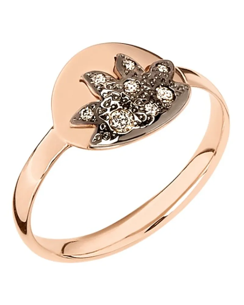 DoDo RING MOON&SUN ROSÉGOLD UND DIAMANTEN BROWN Roségold
