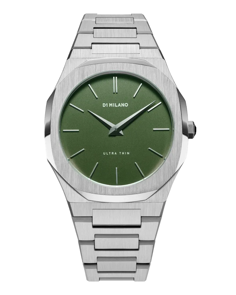 D1 Milano Watch Ultra Thin Bracelet 40 Mm - Moss Green