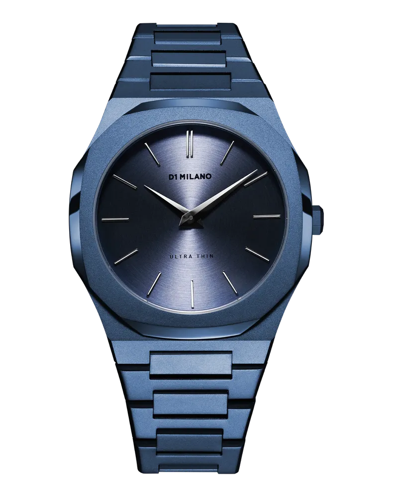 D1 Milano Watch Ultra Thin Bracelet 40 Mm - Midnight Blue