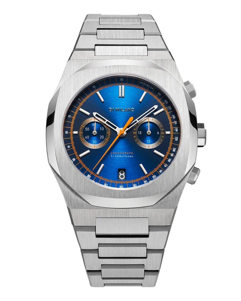 D1 Milano Watch Chronograph 41.5 Mm - Royal Blue Orange